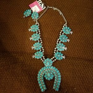 Squash Blossom Necklace w/ Earrings